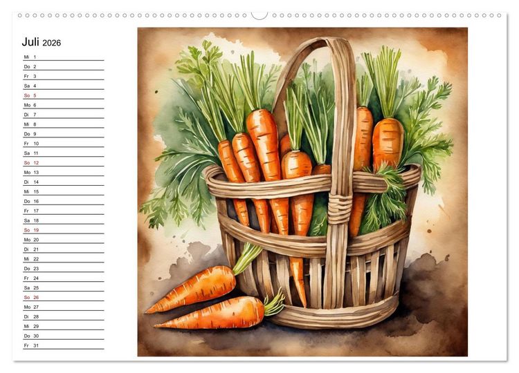 Produktbild: Frische Ernte (Wandkalender 2026 DIN A2 quer), CALVENDO Monatskalender