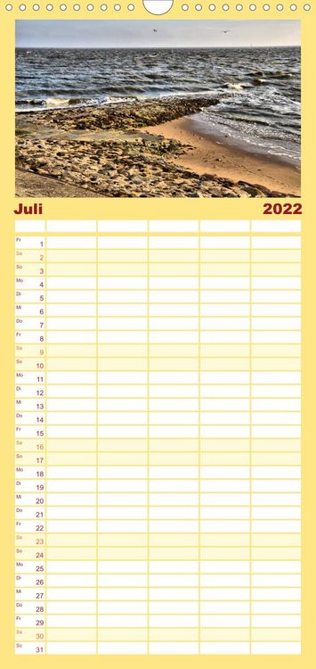 Produktbild: Wilhelmshaven - Familienplaner hoch (Wandkalender 2022 , 21 cm x 45 cm, hoch)