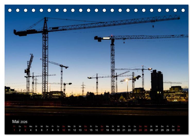 Produktbild: Baustellen (Tischkalender 2026 DIN A5 quer), CALVENDO Monatskalender