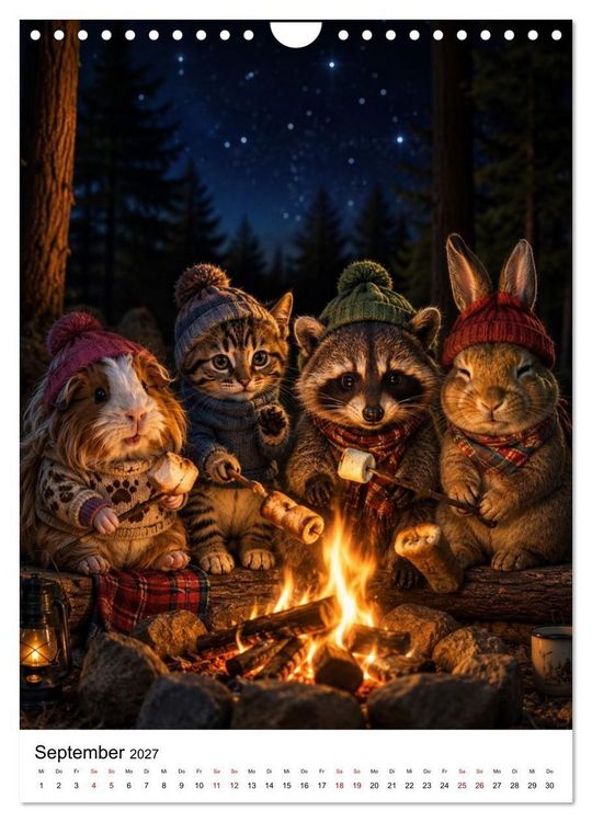 Produktbild: Cozy Friends - Kleine Kuschelhelden (Wandkalender 2027 DIN A4 hoch), CALVENDO Monatskalender