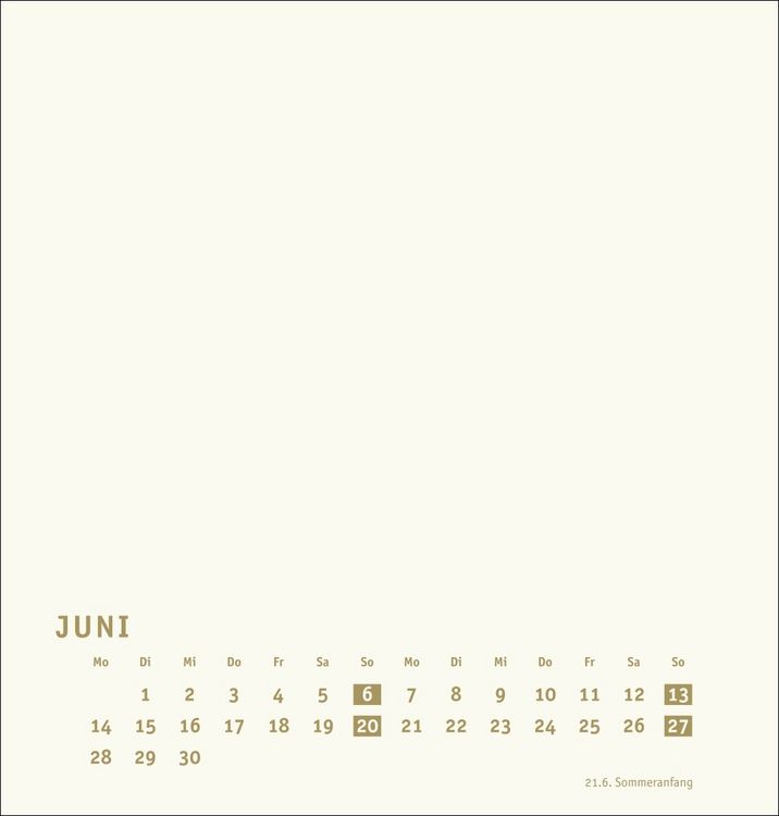 Produktbild: Premium-Bastelkalender gold mittel 2027