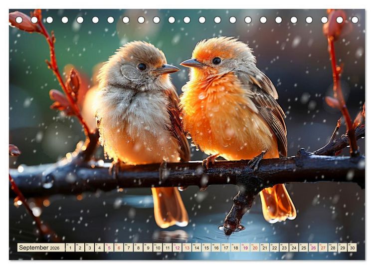 Produktbild: V&ouml;gel Alltag (Tischkalender 2026 DIN A5 quer), CALVENDO Monatskalender