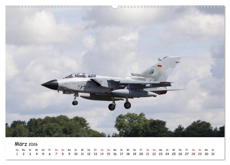 Produktbild: Milit&auml;rjets Panavia Tornado (hochwertiger Premium Wandkalender 2026 DIN A2 quer), Kunstdruck in Hochglanz