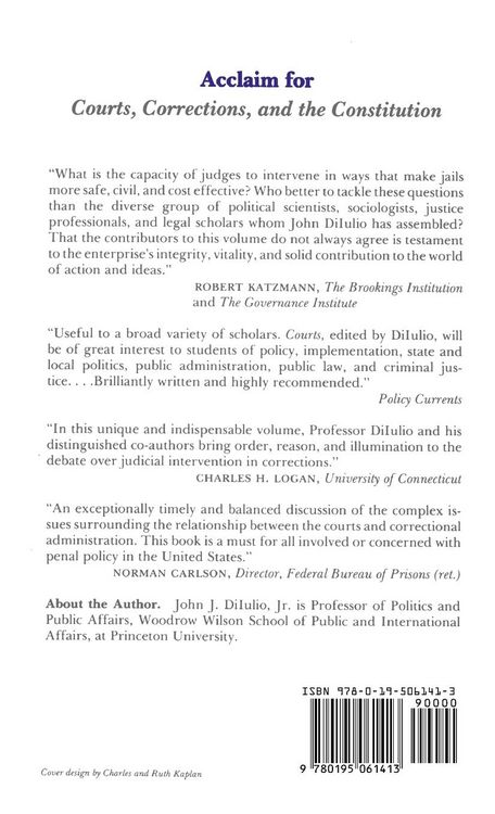 Produktbild: Courts, Corrections, and the Constitution