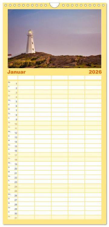Produktbild: Familienplaner 2026 - Neufundland - wilde Sch&ouml;nheit im Atlantik mit 5 Spalten (Wandkalender, 21 x 45 cm) CALVENDO