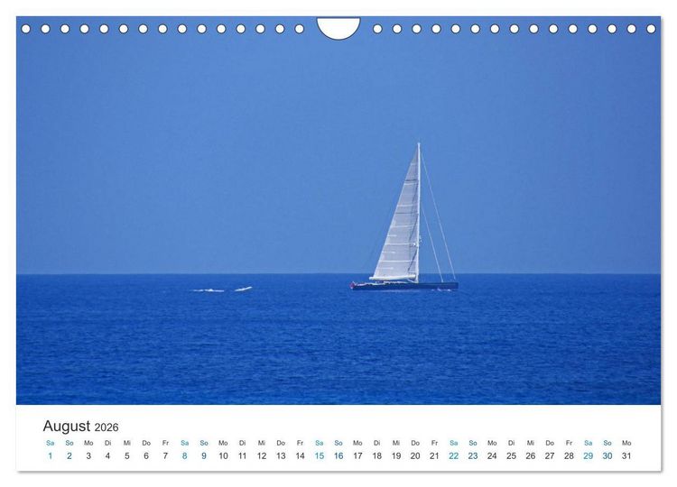 Produktbild: Segelboote und Yachten - Lebensart am Mittelmeer (Wandkalender 2026 DIN A4 quer), CALVENDO Monatskalender