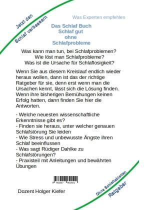 Produktbild: Das Schlaf Buch - Schlaf gut ohne Schlafprobleme