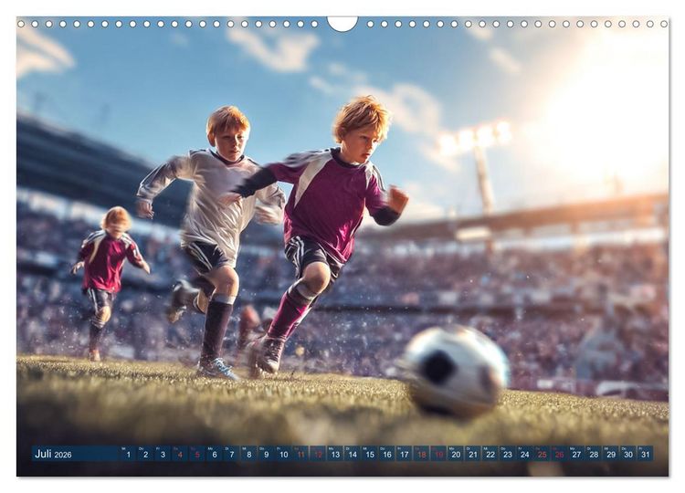 Produktbild: Fussball - Kids in Action (Wandkalender 2026 DIN A3 quer), CALVENDO Monatskalender