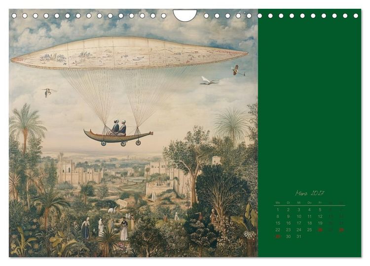 Produktbild: Mit KI durch die Epochen und L&uuml;fte (Wandkalender 2027 DIN A4 quer), CALVENDO Monatskalender