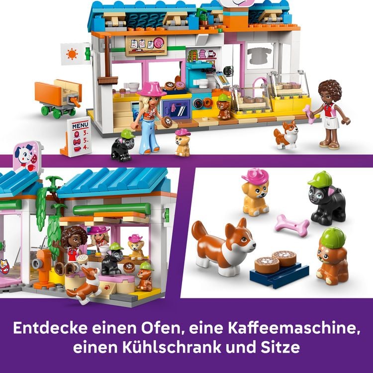 Produktbild: LEGO Friends 42677 Hundekuchenb&auml;ckerei, Spielzeugladen mit Mini Puppen