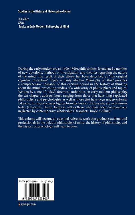 Produktbild: Topics in Early Modern Philosophy of Mind
