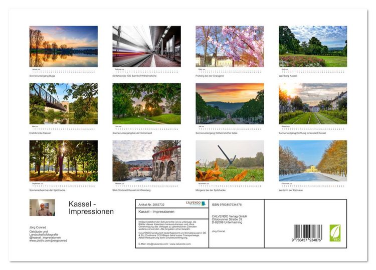 Produktbild: Kassel - Impressionen (Wandkalender 2026 DIN A3 quer), CALVENDO Monatskalender