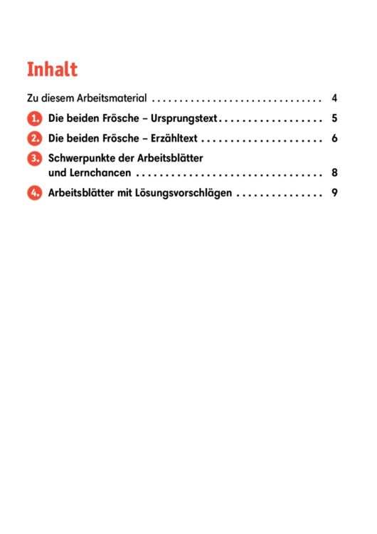 Produktbild: Arbeitsmaterial Grundschule. Fabeln f&uuml;r den Deutschunterricht. Die beiden Fr&ouml;sche: Eine Fabel von &Auml;sop.