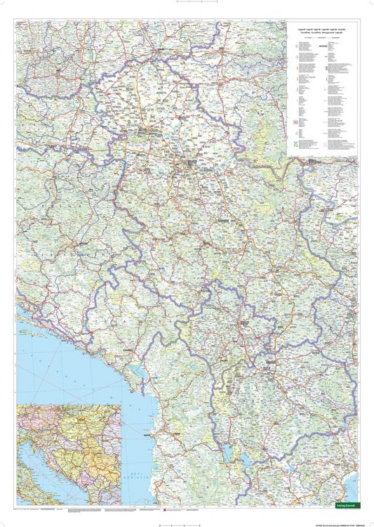 Produktbild: Freytag & berndt Stra&szlig;enkarte Slowenien - Kroatien - Serbien - Bosnien-Herzegowina - Montenegro - Kosovo - Nordmazedonien 1:600.000