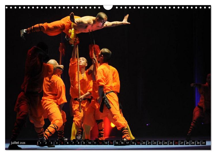 Produktbild: Kung Fu du Mont Song (Calendrier mural 2026 DIN A3 vertical), CALVENDO calendrier mensuel