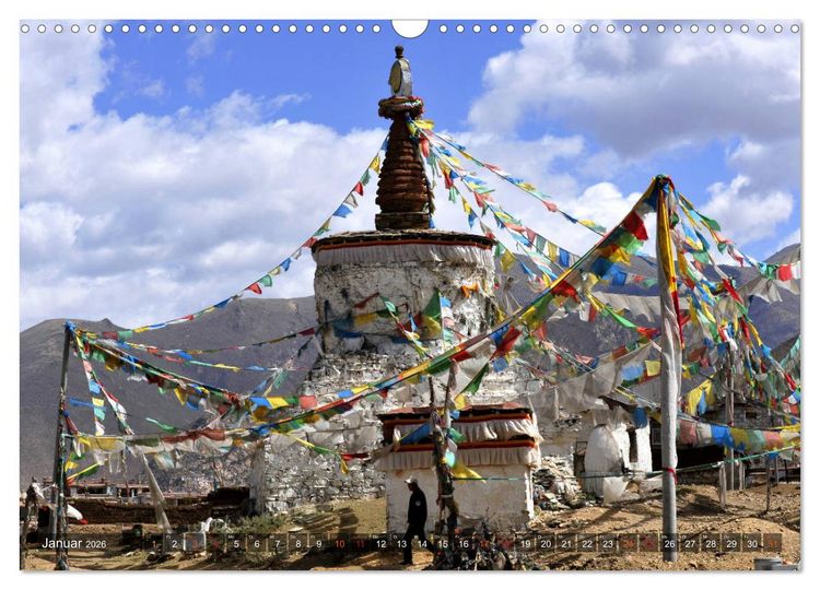 Produktbild: Stupas &ndash; Buddhistische Sakralbauten 2026 (Wandkalender 2026 DIN A3 quer), CALVENDO Monatskalender