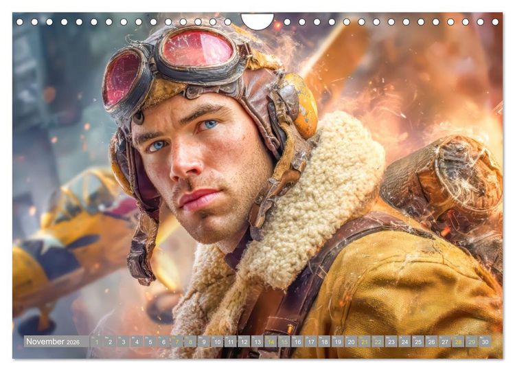 Produktbild: Waghalsige Piloten - im Frieden und Konflikt (Wandkalender 2026 DIN A4 quer), CALVENDO Monatskalender