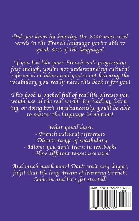 Produktbild: 2000 French Phrases - The most frequently used words in context to increase your vocabulary and make you conversationally fluent