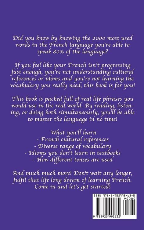 Produktbild: 2000 French Phrases - The most frequently used words in context to increase your vocabulary and make you conversationally fluent