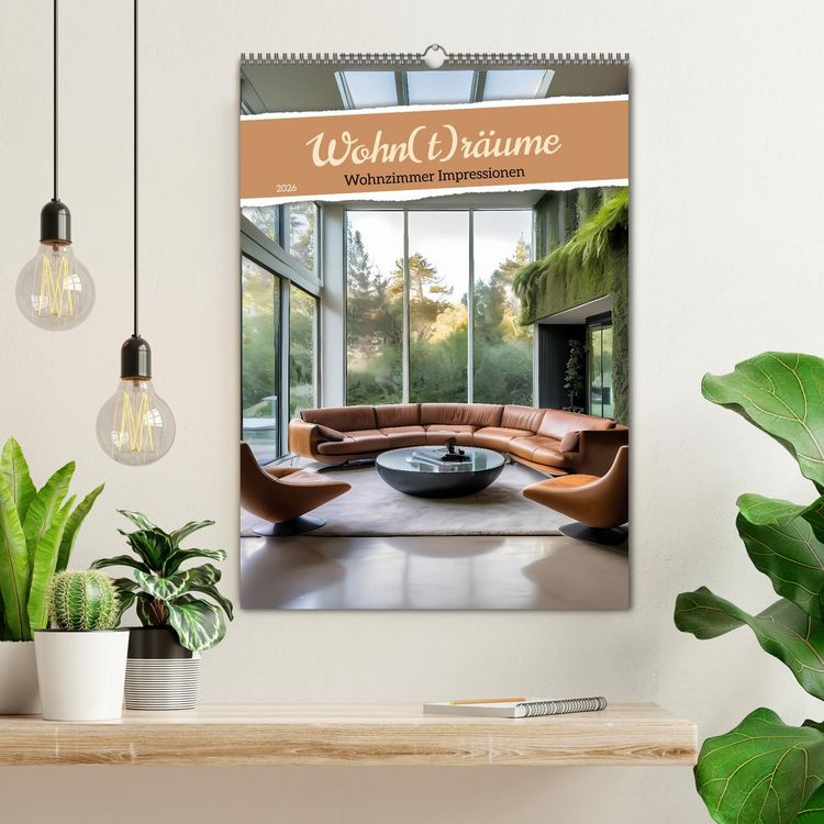 Produktbild: Wohn(t)r&auml;ume - Wohnzimmer Impressionen (Wandkalender 2026 DIN A2 hoch), CALVENDO Monatskalender