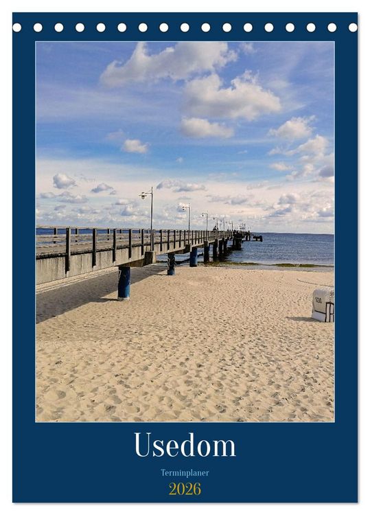 Produktbild: Usedom Ostsee - Terminplaner (Tischkalender 2026 DIN A5 hoch), CALVENDO Monatskalender