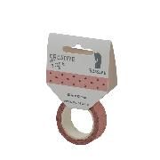 Produktbild: Creative Tape to hang HF/gold Kleine Herzen auf Ros&eacute; - 10m x 15 mm