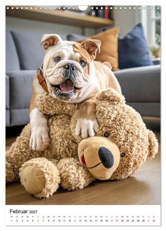 Produktbild: English Bulldog - F&uuml;r Liebhaber britischer Originale (Wandkalender 2027 DIN A3 hoch), CALVENDO Monatskalender