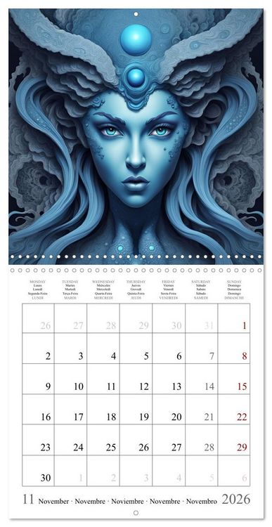 Produktbild: Cosmic sorceresses (Wall Calendar 2026 12 &times; 12 Inch) CALVENDO 12 Month Wall Calendar