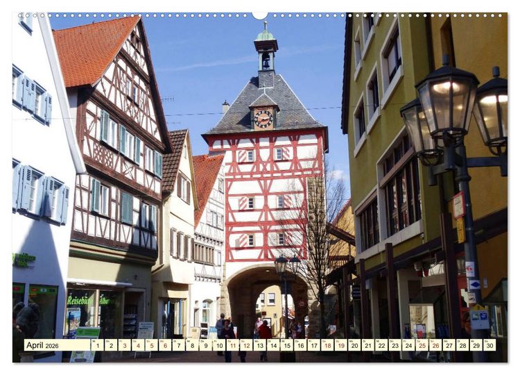 Produktbild: Unterwegs in Bietigheim-Bissingen (hochwertiger Premium Wandkalender 2026 DIN A2 quer), Kunstdruck in Hochglanz