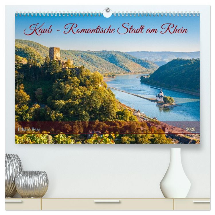 Produktbild: Kaub - Romantische Stadt am Rhein (hochwertiger Premium Wandkalender 2026 DIN A2 quer), Kunstdruck in Hochglanz