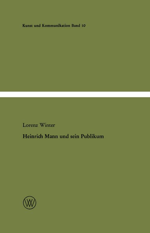 Produktbild: Heinrich Mann und sein Publikum