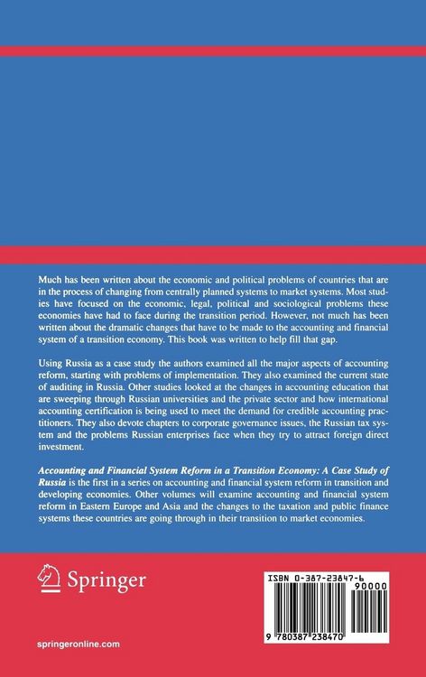 Produktbild: Accounting and Financial System Reform in a Transition Economy: A Case Study of Russia