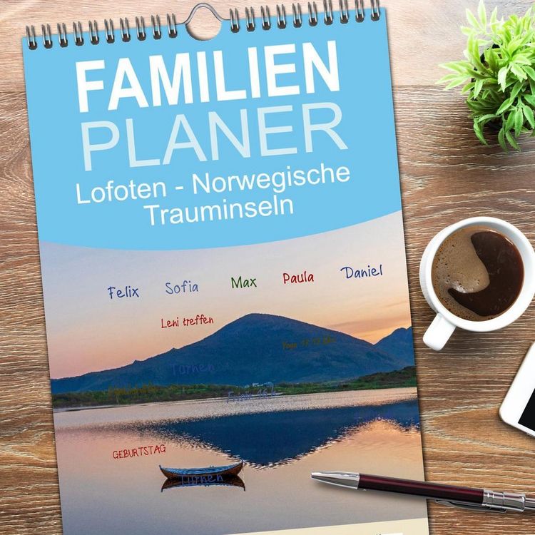 Produktbild: Familienplaner 2026 - Lofoten - Norwegische Trauminseln mit 5 Spalten (Wandkalender, 21 x 45 cm) CALVENDO