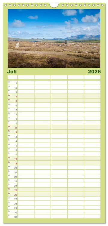 Produktbild: Familienplaner 2026 - Irland. Wild Atlantic Views. mit 5 Spalten (Wandkalender, 21 x 45 cm) CALVENDO