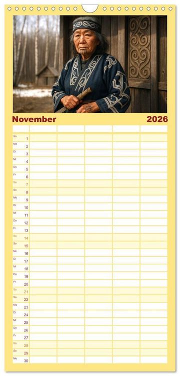 Produktbild: Familienplaner 2026 - Die H&uuml;ter alter Welten mit 5 Spalten (Wandkalender, 21 x 45 cm) CALVENDO