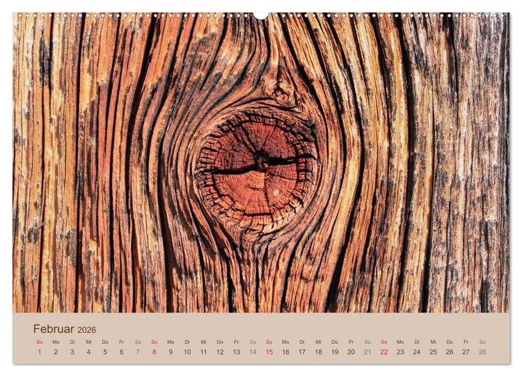 Produktbild: Farben des Holzes (Wandkalender 2026 DIN A2 quer), CALVENDO Monatskalender
