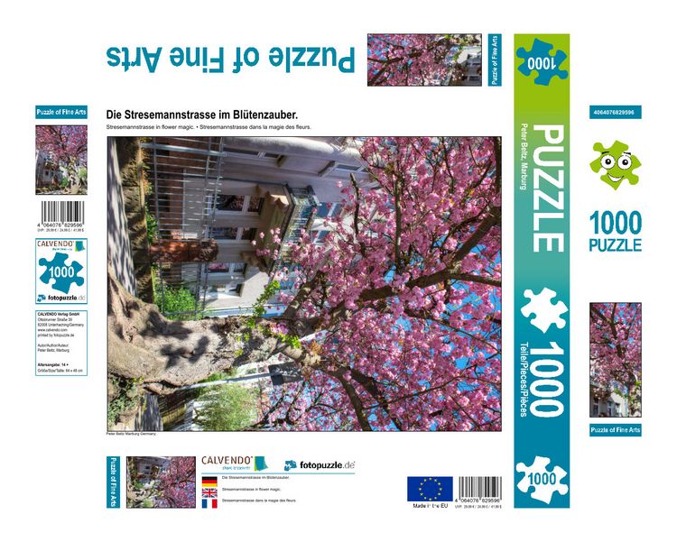 Produktbild: CALVENDO Puzzle Die Stresemannstrasse im Bl&uuml;tenzauber. | 1000 Teile Lege-Gr&ouml;&szlig;e 64x48cm Foto-Puzzle f&uuml;r gl&uuml;ckliche Stunden
