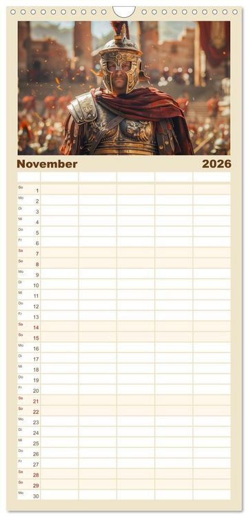 Produktbild: Familienplaner 2026 - Im Schatten des Kolosseums mit 5 Spalten (Wandkalender, 21 x 45 cm) CALVENDO
