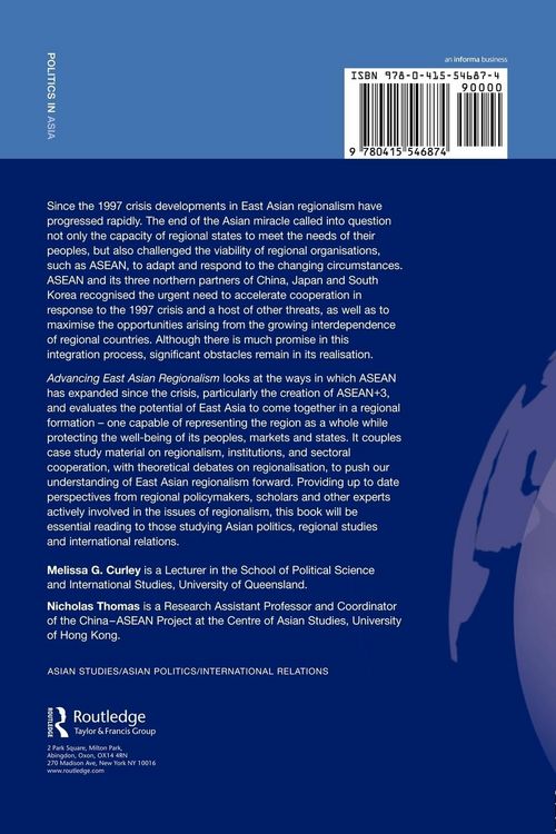 Produktbild: Advancing East Asian Regionalism