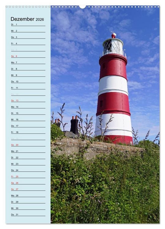 Produktbild: Leuchtt&uuml;rme - Geburtstagskalender (hochwertiger Premium Wandkalender 2026 DIN A2 hoch), Kunstdruck in Hochglanz