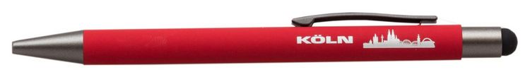 Produktbild: Kugelschreiber "K&ouml;ln_Skyline" ,Touch Pen rot