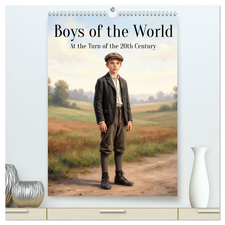 Produktbild: Boys of the World &ndash; At the Turn of the 20th Century (High Quality Premium Wall Calendar 2027 DIN A2 portrait),CALVENDO 12 Month Wall Calendar