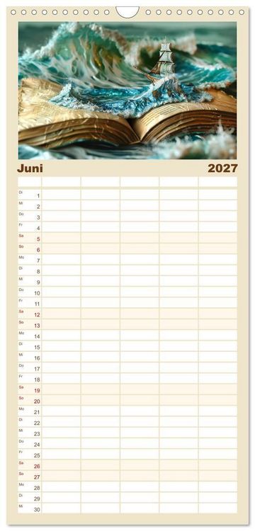 Produktbild: Familienplaner 2027 - Das versteckte Universum mit 5 Spalten (Wandkalender, 21 x 45 cm) CALVENDO