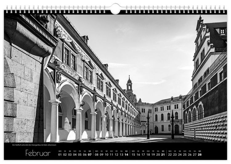 Produktbild: Kalender Dresden schwarz / wei&szlig; 2027