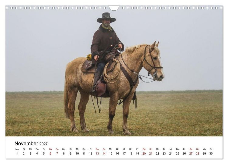 Produktbild: Getragen von Pferden, geformt vom Land - COWBOYS und Cowgirls (Wandkalender 2027 DIN A3 quer), CALVENDO Monatskalender