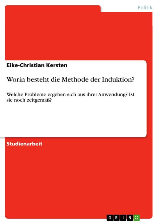 Produktbild: Worin besteht die Methode der Induktion?