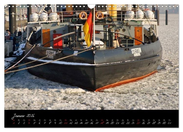 Produktbild: Boote und Schiffe auf Elbe und Ostsee (Wandkalender 2026 DIN A3 quer), CALVENDO Monatskalender