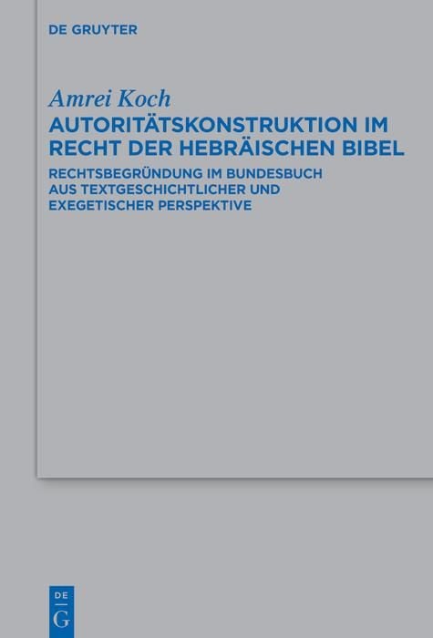 Produktbild: Autorit&auml;tskonstruktion im Recht der Hebr&auml;ischen Bibel