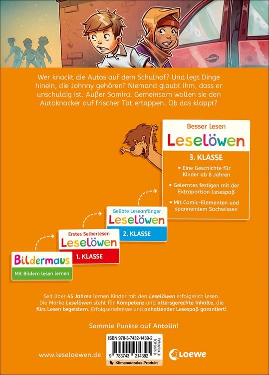 Produktbild: Lesel&ouml;wen 3. Klasse - Dem Autoknacker auf der Spur