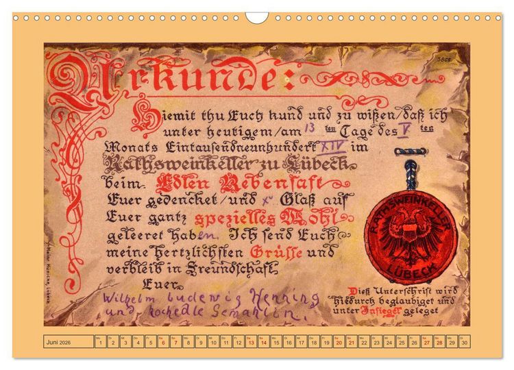Produktbild: Gru&szlig; aus L&uuml;beck (Wandkalender 2026 DIN A3 quer), CALVENDO Monatskalender